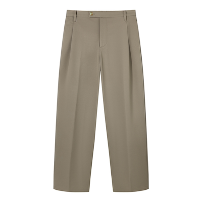 2色抗皱加绒西裤|定织消光尼龙拉毛双褶皱休闲裤男秋冬可机洗三防