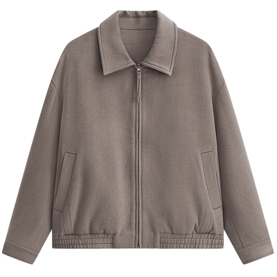 MODE COMMUTER | MC重磅蓄热混纺毛呢绵羊毛落肩蓄热翻领短款大衣