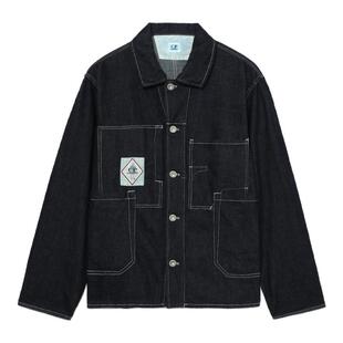 IT C.P.COMPANY男装翻领牛仔夹克新款复古工装风水洗外套OW156AMO