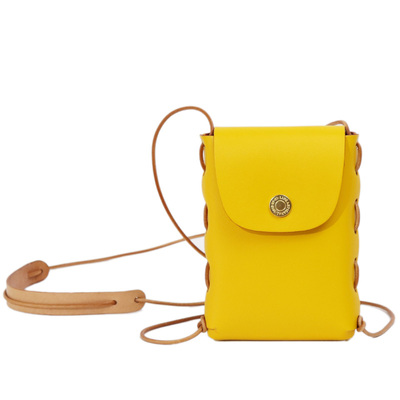 匠线植鞣牛皮口红迷你斜挎手机包