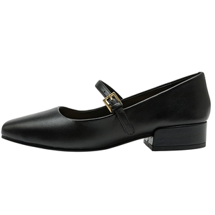 Clarks其乐Seren30 Buckle单鞋女一字带玛丽珍时尚学院风方跟皮鞋