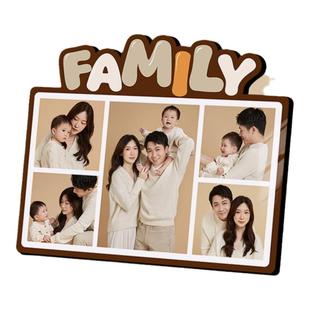 家庭照片定制摆台水晶相框摆台现代简约风宝宝成长版画打印高级感