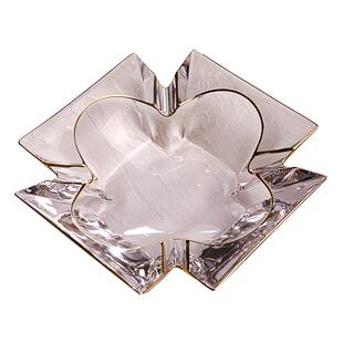 轻奢风大气欧式水晶玻璃烟灰缸办公室家用客厅烟缸轻奢创意摆件