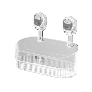 浴室吸盘收纳置物架免打孔壁挂洗漱台沥水架厨房葱姜蒜台面收纳盒