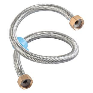 304不锈钢编织铜头防爆管马桶冷热水器水龙头4分家用加厚进水软管