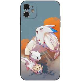 波克比卡通宝可梦小众手机壳适用iPhone16小米13/12/14苹果15ProMax液态硅胶Plus华为荣耀安卓玻璃全包保护壳