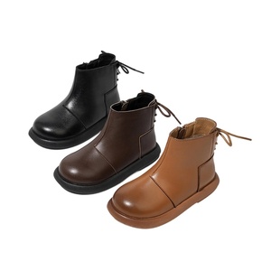 奥康童鞋女童短靴2025新款冬季棉靴女孩马丁靴二棉冬季中大童靴子