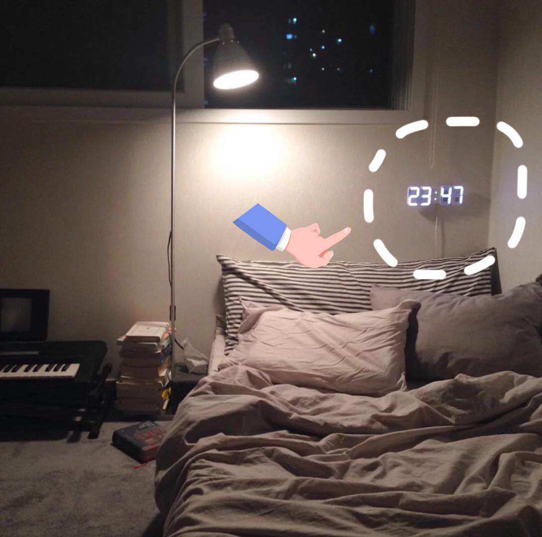 韩国爆款ins数字时钟发光时间立体时钟led电子闹钟立体挂钟装饰灯