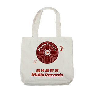 黑胶唱片收纳单肩帆布包黑胶携带手提袋大容量全棉加厚