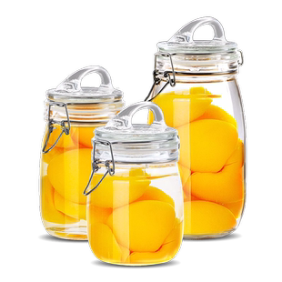 做黄桃罐头空瓶密封罐玻璃食品级瓶子可蒸煮耐高温罐头瓶空瓶批发