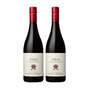 亚历士赞歌酒庄西拉干红葡萄酒750ml*2瓶法国罗纳河谷原瓶进口