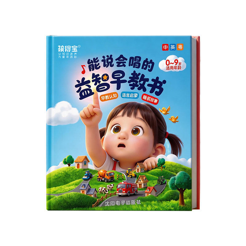 能说会唱的益智早教书0-9岁儿童全脑开发思维训练幼小衔接国学古诗英文识字专注力训练儿歌童谣故事幼儿园知识启蒙早教点读发声书