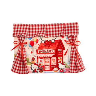 HelloKitty背景布魔术贴双层窗帘3D立体墙布凯蒂猫打卡拍照挂布