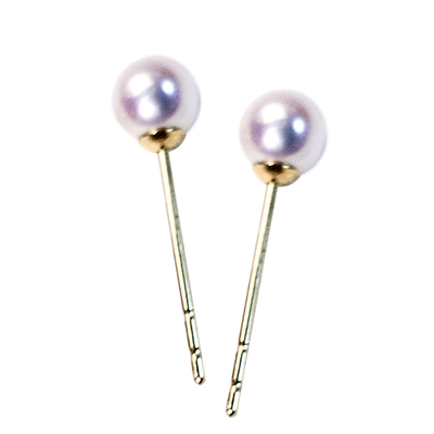 现货超小耳钉李沁同款海水珍珠耳钉超迷你18K金日本akoya天女彩凛