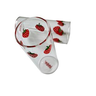 独创日式nana草莓玻璃杯动漫周边同款耐高温加厚牛奶冷饮水杯