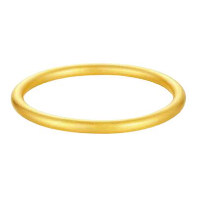 厚金金包银磨砂素圈手镯不掉色