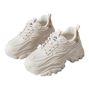 意尔康老爹鞋女鞋2026新款夏季透气潮百搭爆款厚底增高休闲运动鞋