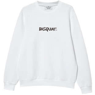 杰克琼斯BSQ联名男装卫衣秋冬2025年新款提花直筒休闲圆领上衣