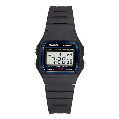 卡西欧F91W-1全数字防水夜光手表
