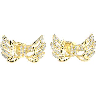 法国Eternelle原创设计天使之翼耳饰纯银气质耳钉高级感耳环网红