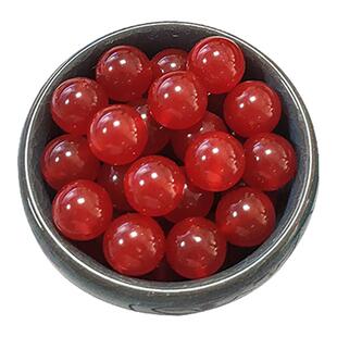 玛瑙红玉髓圆珠 天然水晶玉髓圆珠半成品散珠串珠饰品材料DIY串珠