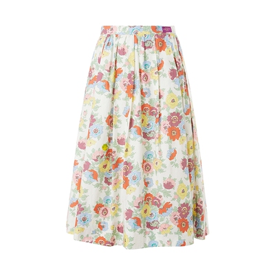 【莱茵高端系列】liberty棉印花碎花半身裙浪漫优雅2026年夏新款