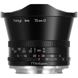 铭匠7.5mm f2广角鱼眼镜头适用索尼E卡口尼康z佳能R富士X松下M43