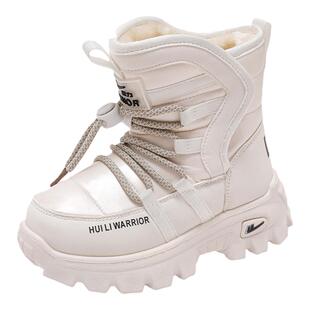 回力童鞋潮男2026年冬季新款轻便棉鞋女童加绒棉靴儿童保暖雪地靴