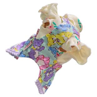 狗狗衣服宠物纯棉小熊背带裙小体可爱秋款泰迪比熊小型幼犬猫咪装