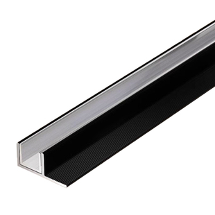 铝合金F型槽卫生间隔断淋浴房预埋件玻璃卡槽U型包边条瓷砖收边条