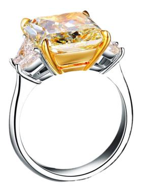 正方形彩钻莫桑石奢华女