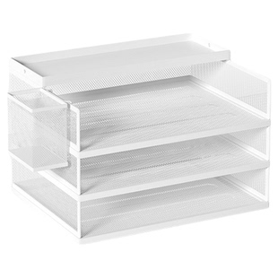 桌面文件架金属资料架文件框多层文件收纳架办公桌文具用品办公室文件夹收纳盒书架书立档案大全置物架子