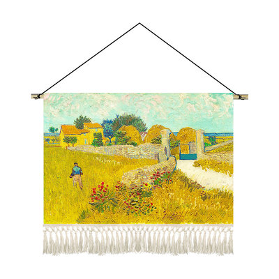 十八藏梵高风景挂毯布艺