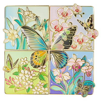 国自博热带蝴蝶拼装夜光冰箱贴