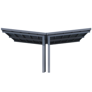 光标合抱车棚铝合金停车棚两个停车位汽车遮阳棚定制户外防雨棚