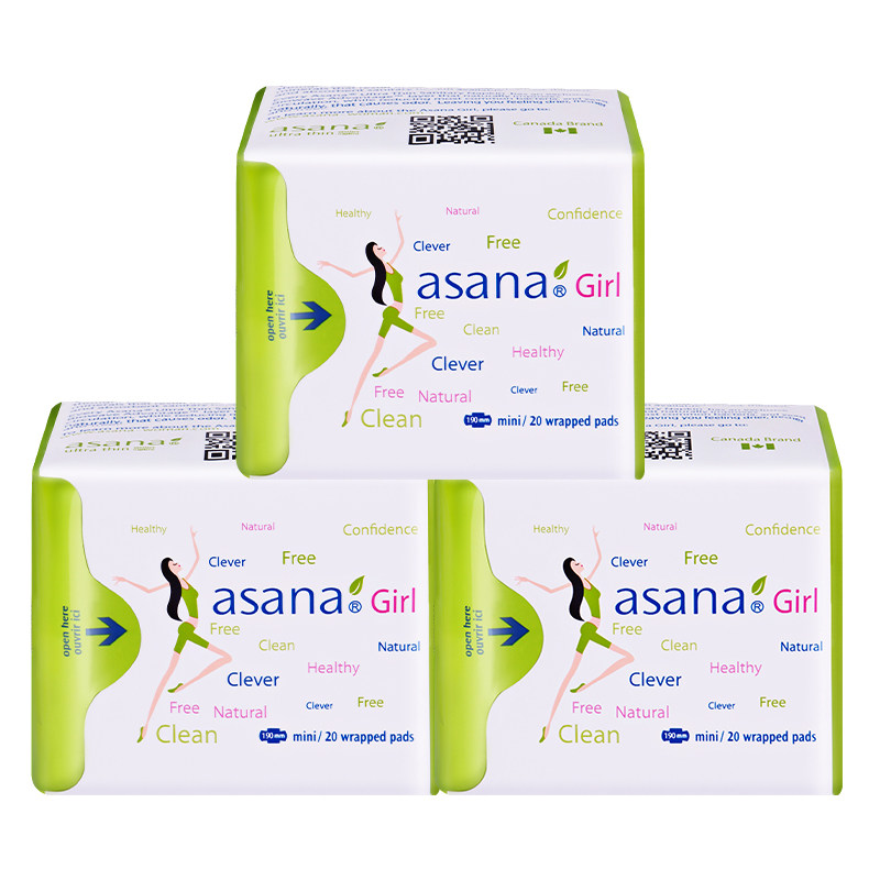 【3包】asana阿莎娜迷你巾带护翼