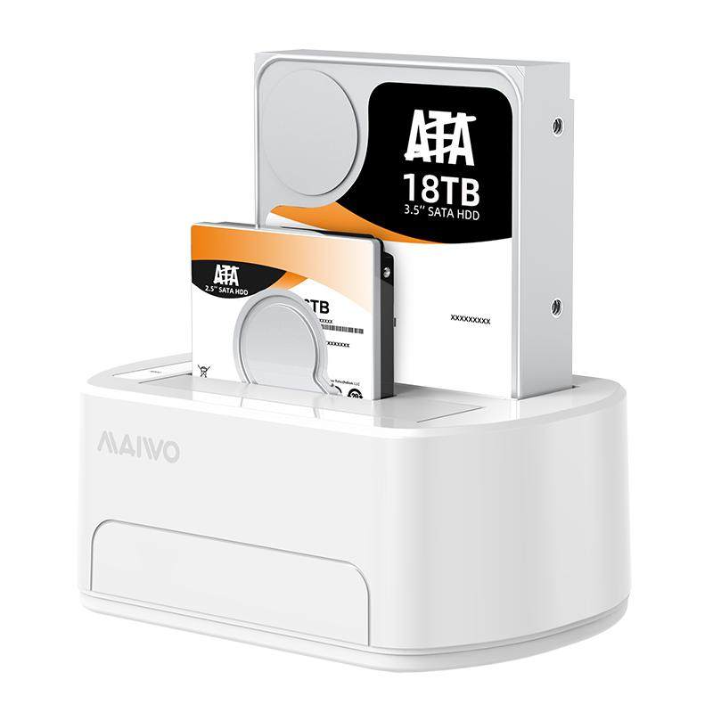 麦沃双盘位硬盘盒3.5/2.5固态机械外接盒usb3.0硬盘笼K3062A