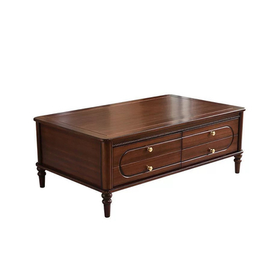 美式复古进口实木多功能客厅茶几