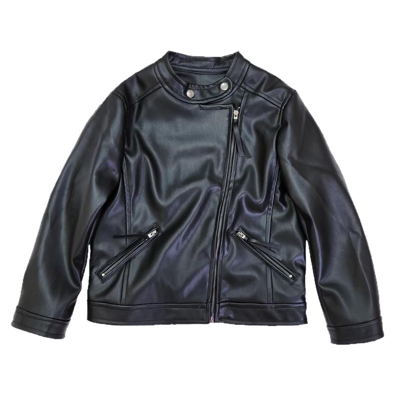 走秀皮夹克儿童机车服童装