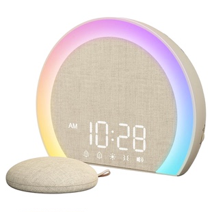 ANJANK超响闹钟无线震动器LED彩灯聋哑人智能闹钟环境监测静音