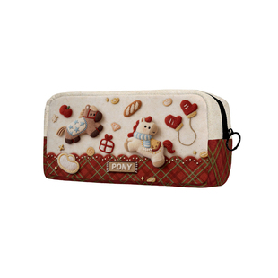 奥松原创新年小马文具盒女孩2026新款韩系高颜值ins风小众不撞款儿童幼儿园学生一年级初中生帆布大容量笔袋