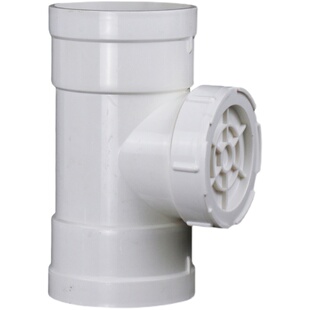 PVC立检排水管立管检查口水管带口50三通下水管75配件110 160 200