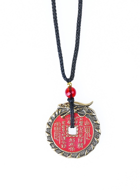 2026年新款！！蛟龙花钱黄铜吊坠