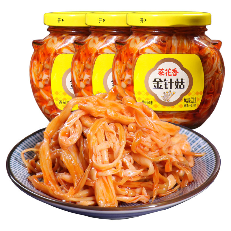 菜花香四川泡菜香辣金针菇