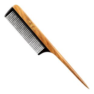 木梳美发挑发家用细齿牛角梳天然小号一字尖尾梳女分头造型儿童梳