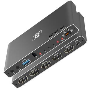 阿音4路hdmi高清视频采集卡usb3.0四进一出多路监控录制盒采集器