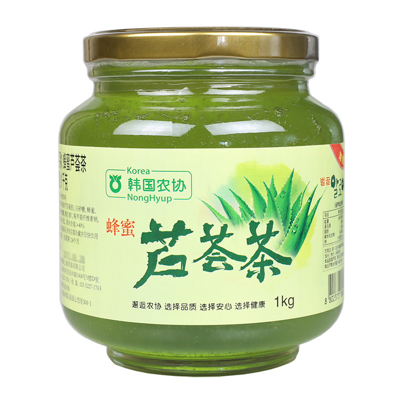韩国农协芦荟茶1000g 风味水果茶 芦荟茶酱 蜂蜜芦荟果酱水果茶