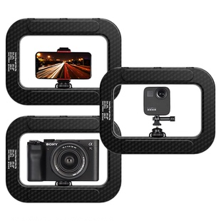 2024新款手持环形补光灯可充电便携拍摄补光灯三色温美颜纹绣美甲美睫打光灯网红户外直播补光灯手机相机摄影