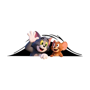 3D立体猫狗卡通汽车贴纸车身划痕遮挡可爱猫老鼠搞怪车尾刮痕贴画