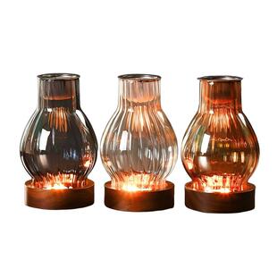 中式复古沉香炉玻璃熏香家用天然香熏复古隔火香炉蜡烛熏香灯摆件